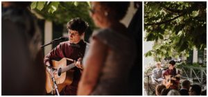 Live-Musik bei einer Sommerhochzeit in NRW, authentisch festgehalten von der Hochzeitsfotografin Köln.
