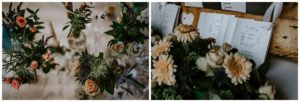 Detail liebevoll arrangierter Blumen und Karten – echte Momente einer standesamtlichen Trauung Düsseldorf, festgehalten von Hochzeitsfotografin Köln.